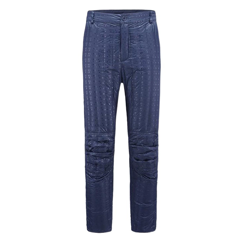 Пуховики Мужская внутренняя и верхняя одежда с высокой талией Slim Fit Большие размеры Белый утиный пух Утолщенные зимние теплые хлопковые брюки для среднего и пожилого возраста