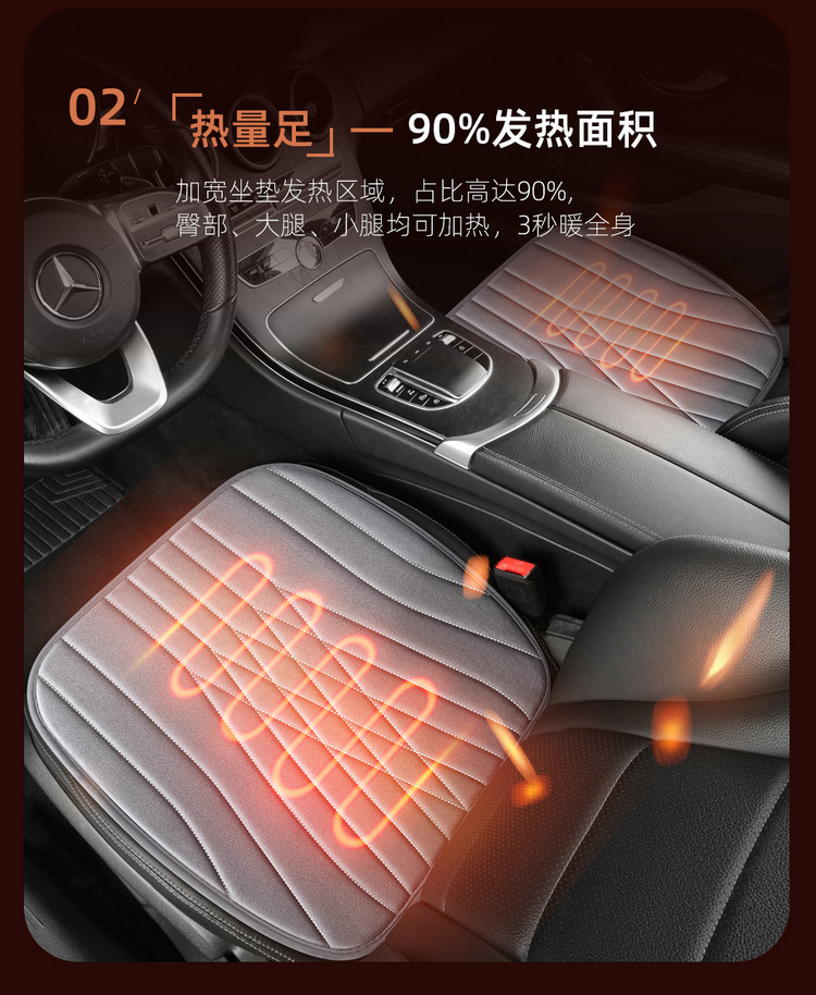 Car Heated Seat Cushion USB Cigarette Lighter Electric Heating Seat Cover