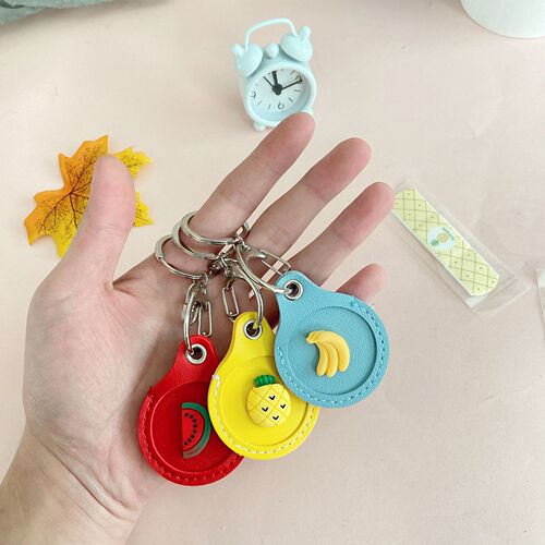 Cartoon drop-shaped access control card holder Creative mini community elevator card buckle sensor AirTag protective cover