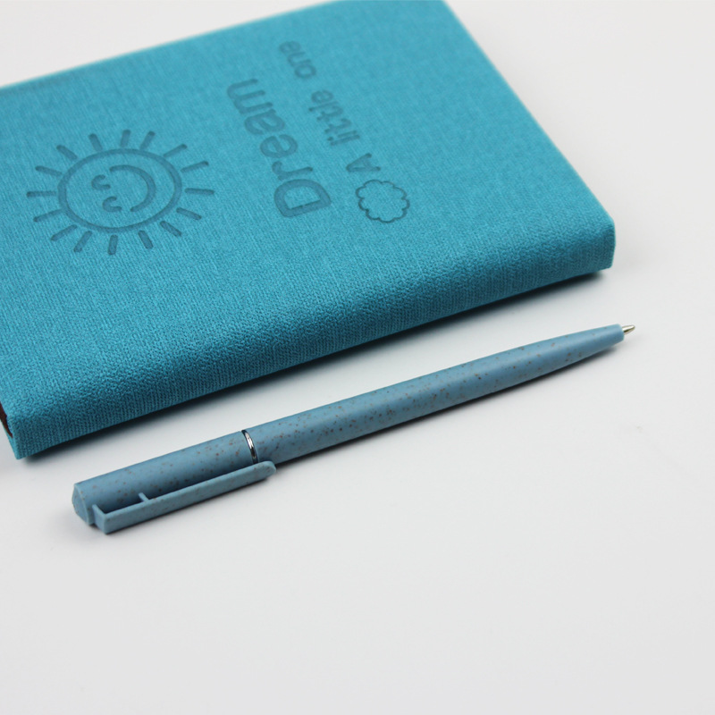 Paja de trigo protección ambiental bolígrafo personalizado logotipo publicidad pluma giratoria aceite negro PEN material degradable PEN regalo