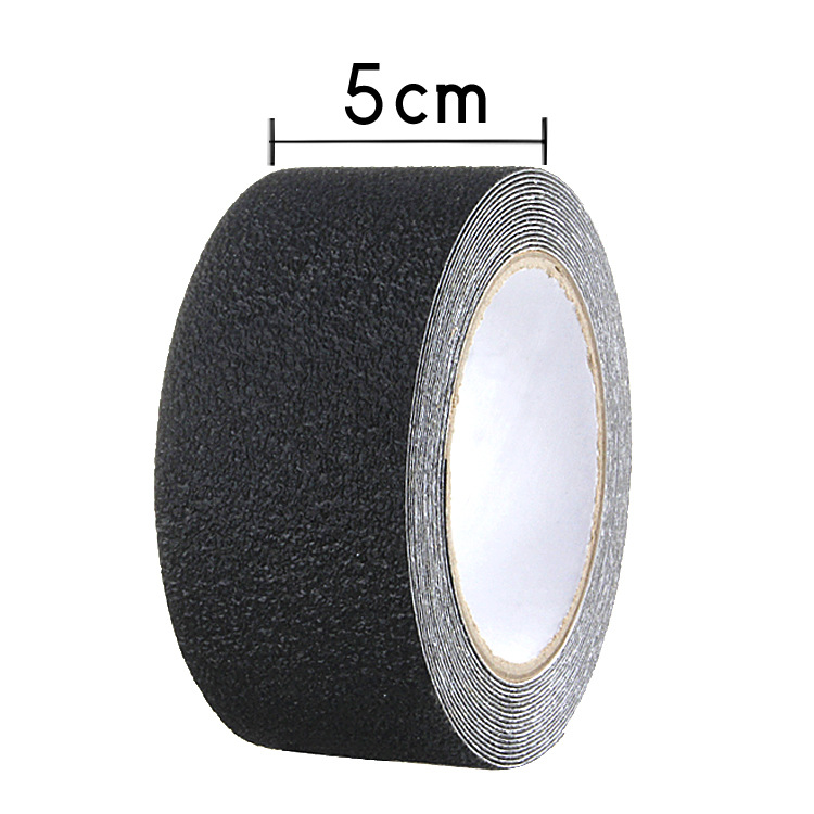 Cinta antideslizante esmerilada transfronteriza color PVC alto adhesivo antideslizante sin costuras línea de advertencia de escalera resistente al desgaste fuerte tira antideslizante