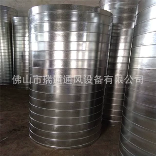 镀锌螺旋风管加工定制白铁通风镀锌风管不锈钢工业通风除尘管道