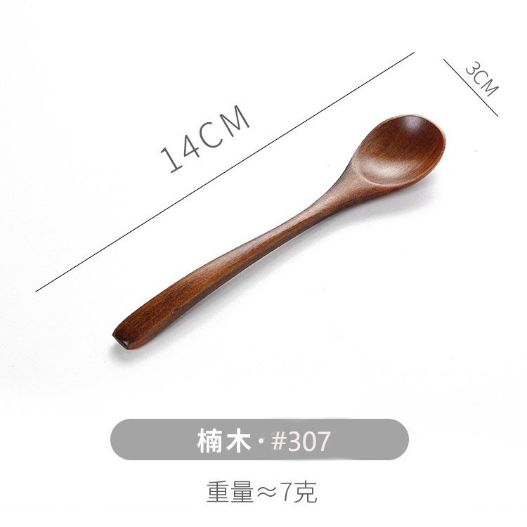 Venta al por mayor cuchara de miel de madera cuchara de helado postre cuchara de madera mango largo de arroz cuchara vajilla pequeña cuchara de madera