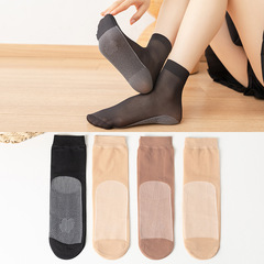 Non-pressing foot cotton bottom slip socks, anti-slip, sweat-absorbent steel wire socks, short socks, anti-pilling, velvet, spring and summer items for wholesale