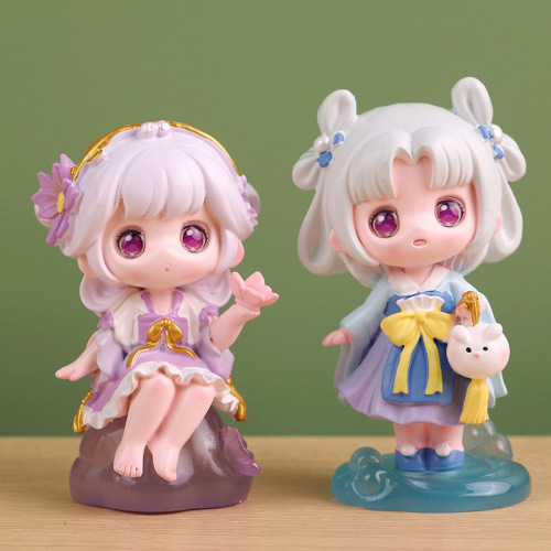 Genuine Spring Wind Blind Box Doll Handmade Office Resin Craft Creative Gift Ornament Wholesale Dropshipping