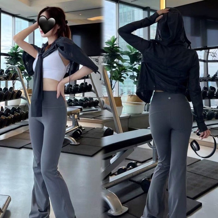 Lulu Original Standard Flared Pants Groove Series Yoga Pants High Waist Hip Lift Elastic Breathable Slim Fit