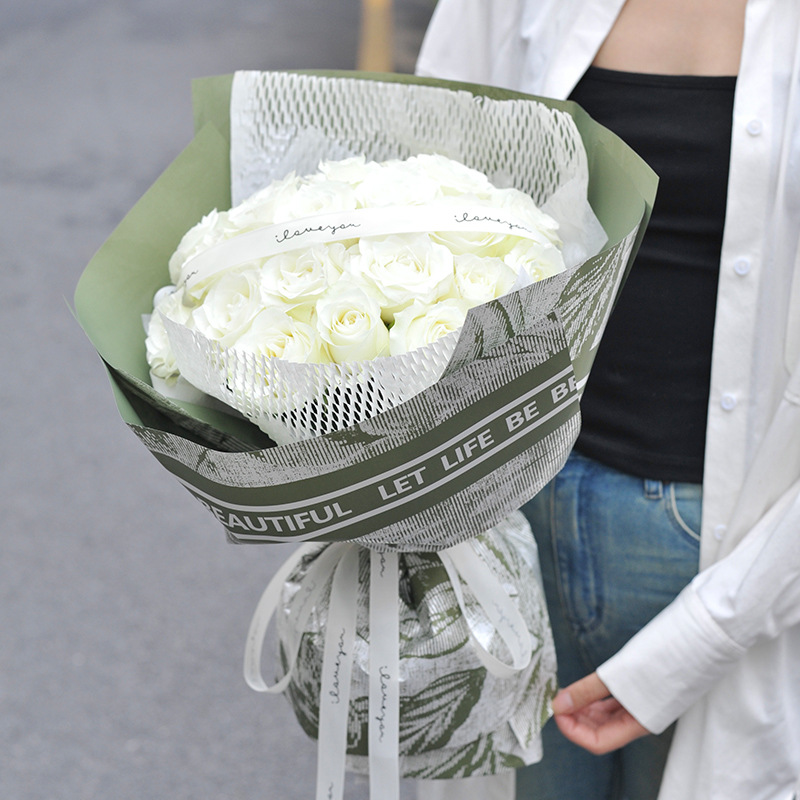 Impresión clásica película impermeable papel de embalaje de flores retrógrado ramo de flores DIY florista materiales de envoltura de flores