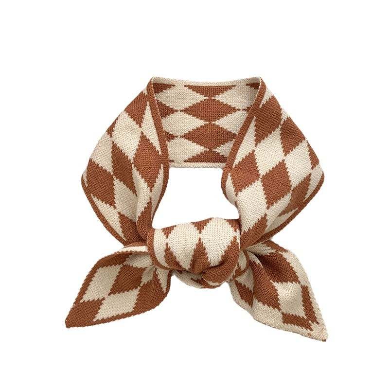 Bufandas de invierno femeninas de alta calidad 2025 nuevo algodón coreano pequeño fresco y cálido cuello lana bufandas de punto al por mayor