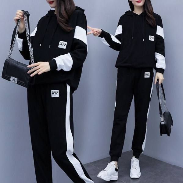 大码女装胖mm运动套装2025秋季新款宽松休闲时尚且显瘦运动两件套|undefined