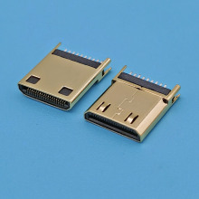 mini HDMI19P公头连接器HDMI C TYPE接口HDMI微型夹板式1.0