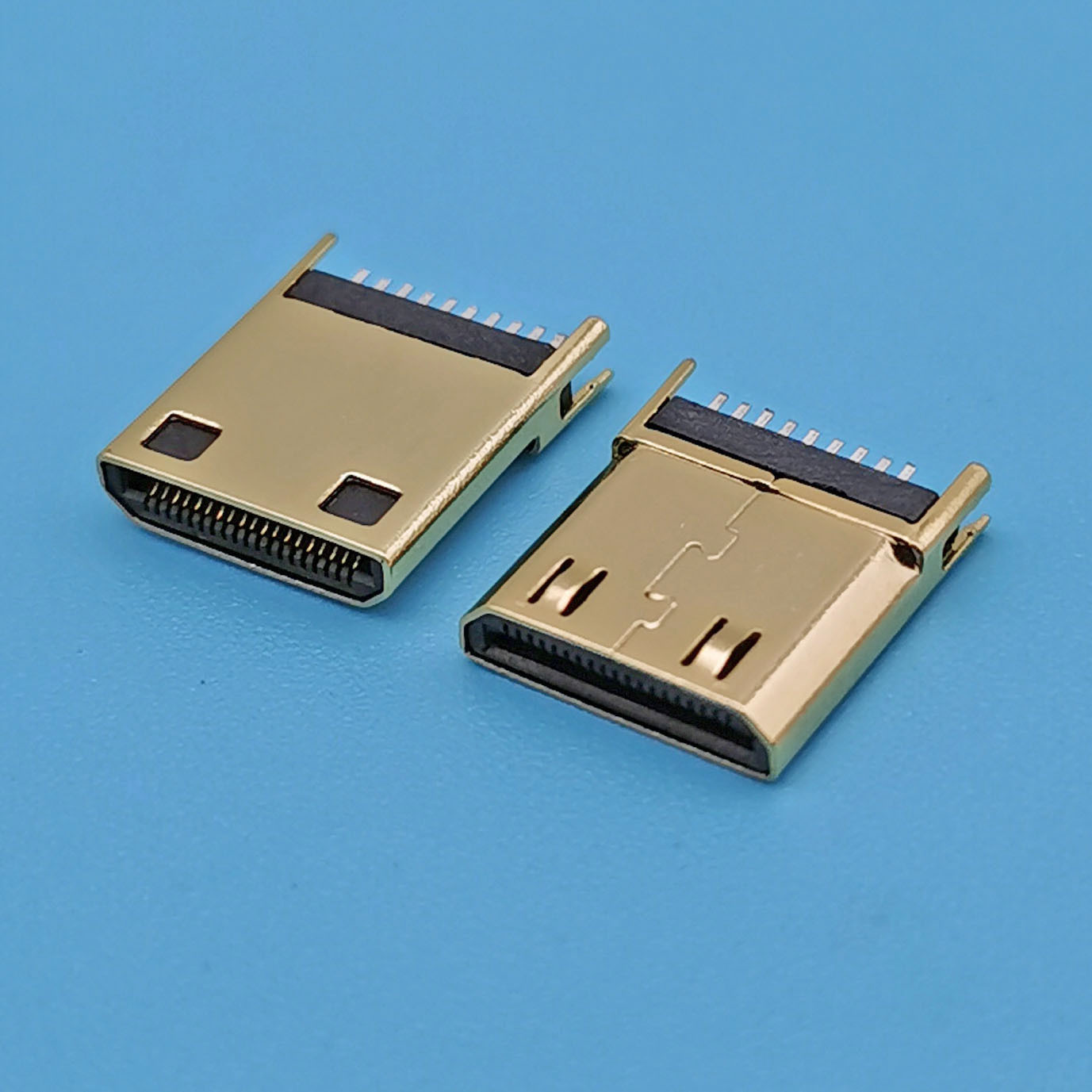 mini HDMI19P公头连接器HDMI C TYPE接口HDMI微型夹板式1.0