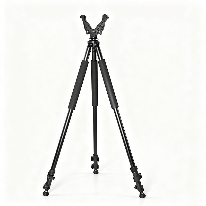New V-head three-legged external locking long detachable rotating aluminum alloy support stand for hunting and shooting tents