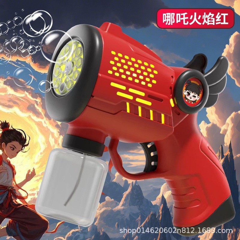 送料無料新しいカラフルな花火バブルマシンインターネット有名人ホットスタイル爆竹バブルガン子供の全自動新年おもちゃ|undefined