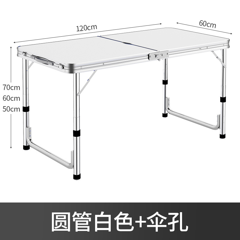 Puesto de mercado nocturno, mesa pequeña plegable rectangular portátil, mesa de comedor para el hogar simple, mesa plegable para exteriores