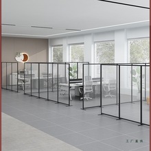 办公室透明磨砂亚克力车间工厂隔断防风屏风工业铝材医院折叠移动