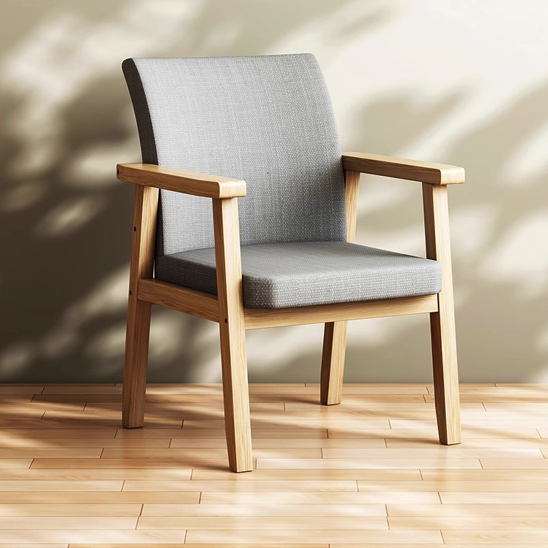 Silla de madera maciza silla de computadora silla de oficina silla de estudio silla de escritorio moderna simple silla de comedor con respaldo cómodo para el hogar