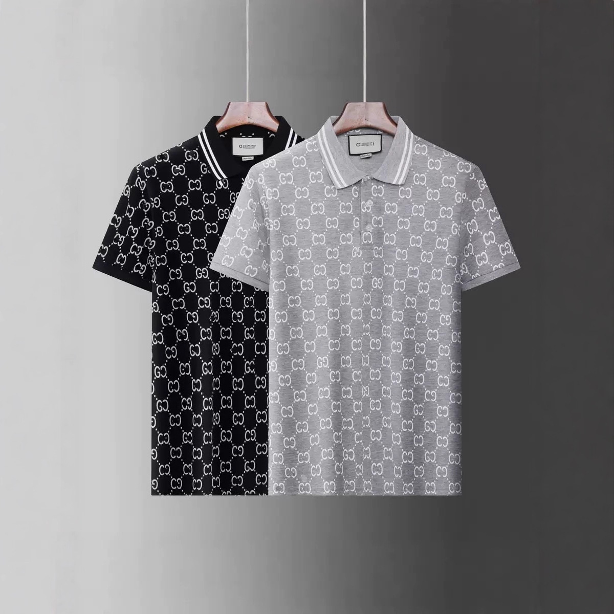 Edición correcta G2025 nueva estación europea de verano hombre con solapa algodón perla moda bordada camisa polo de manga corta