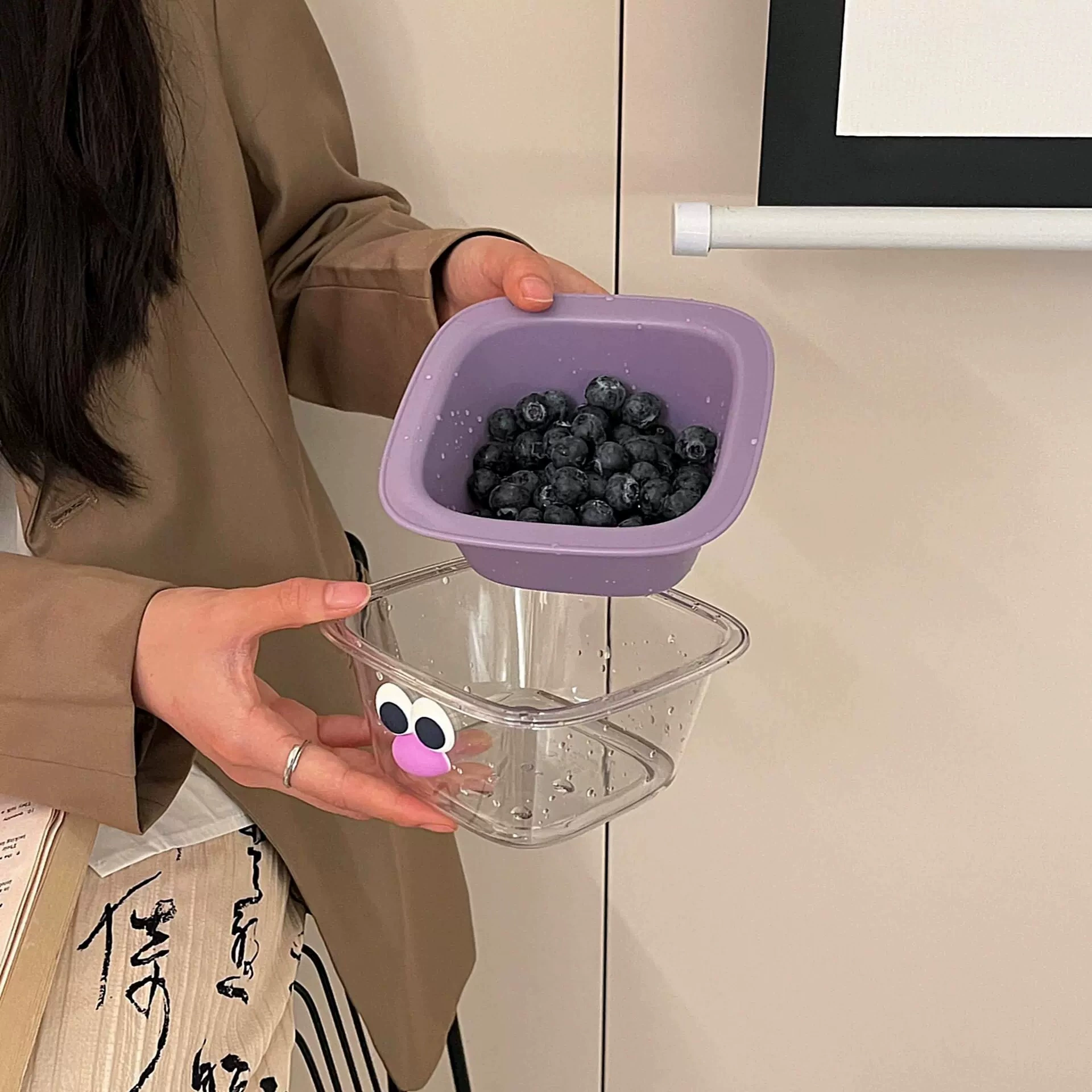 Сливная раковина оптовая мини-милая двухслойная корзина с фруктами на кухне домашняя гостиная с дофаминовой фруктовой тарелкой с высоким содержанием лица