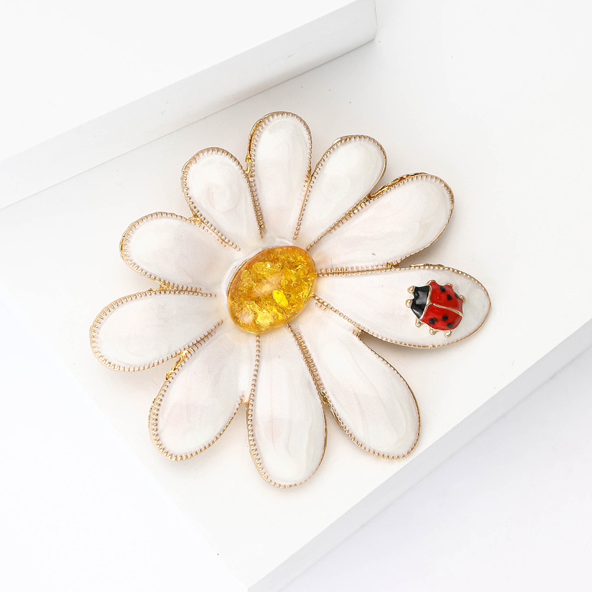 Pastoral Estilo Simple Pin Flor Aleación Esmalte Mujeres Broches display picture 7