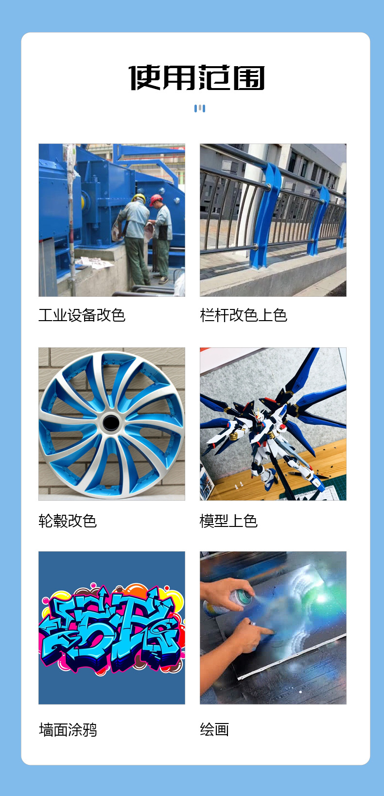 Sanhe Hand Spray Paint for Car Anti-Rust Wheel Hub Color Change Spray Paint Ral5017 Traffic Blue Paint Anti-Rust Spray Paint