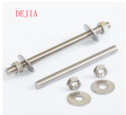 304不锈钢穿墙螺丝加长螺杆外六角对穿丝杆螺栓螺母套装M8M10M12