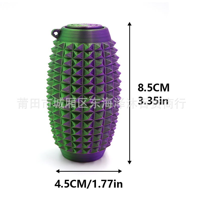 クロスボーダー 3D プリント Spiky Grippie Stim キーホルダーポータブル指先減圧マッサージキーホルダー|undefined