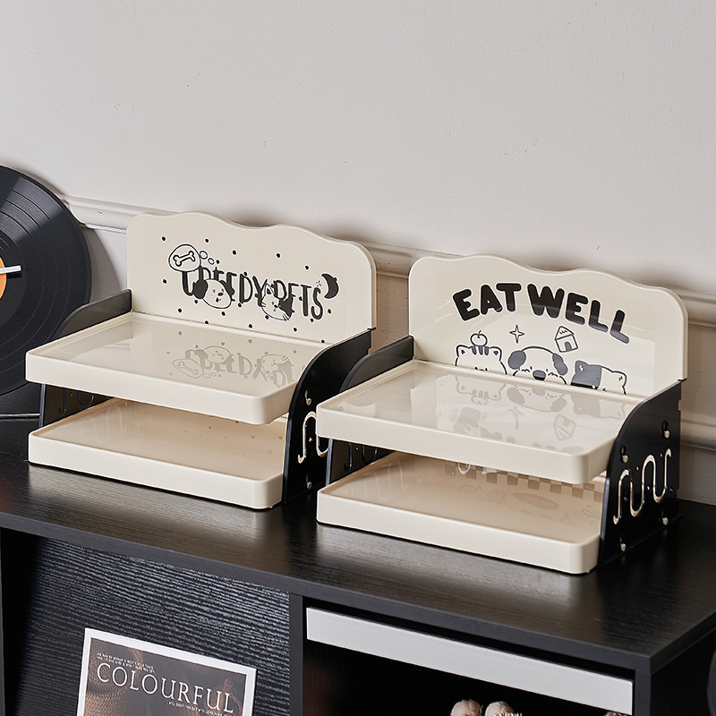 Estante de almacenamiento ajustable de dopamina para mascotas, mesa de almacenamiento de aperitivos para perros, mesa de comedor ajustable para gatos, artículos para mascotas