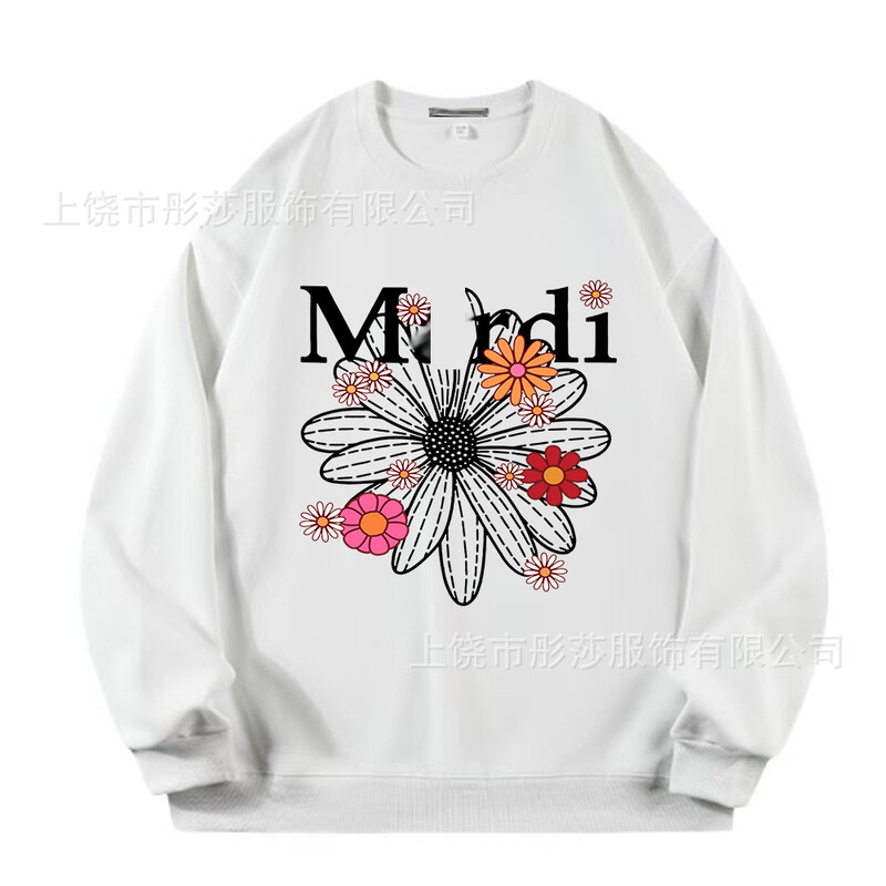 【顶级版本】韩国潮牌Mardi卫衣印花金高银同款小雏菊圆领宽松款|undefined