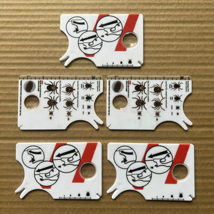 Cross-Border special magnifying glass tick card magnifying glass pet lice catcher color printing pet insect catcher