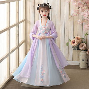 Girls hanfu ancient fairy dresses full chest tang han dynasty ancient traditional priness skirts children birthday party cosplay kimono dress