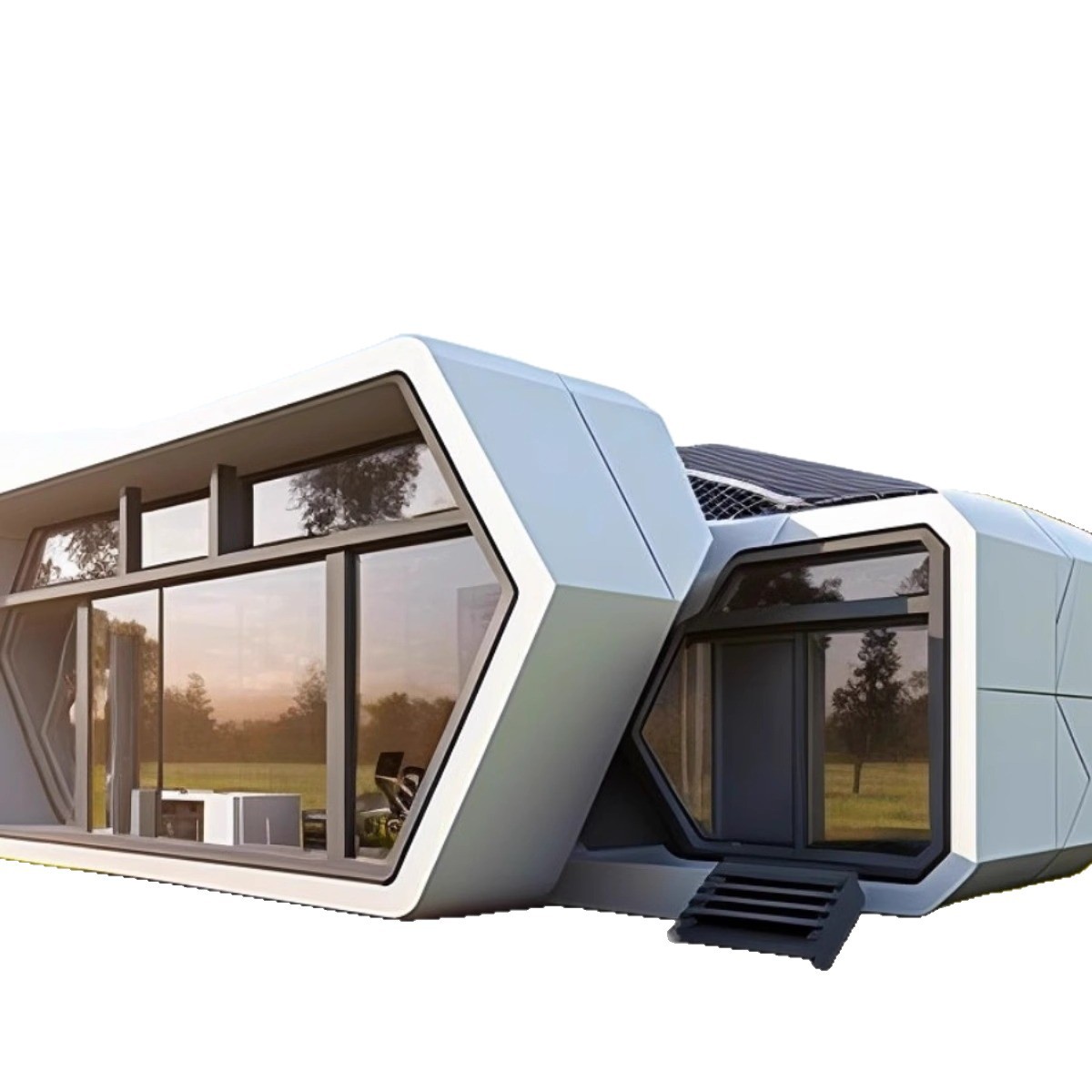 Casa de madera, casa de ocio, granja, montaje de cápsula espacial, camping, casa simple integrada móvil