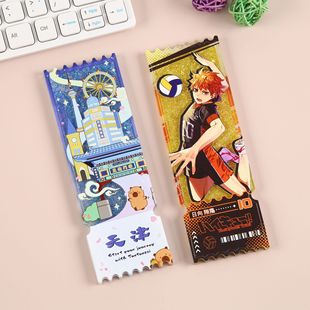 Acrylic Quicksand Ticket Stubs Customized Flow Hemp DIY Student Gifts Animation Peripheral Concert Commemorative Tickets Wholesale