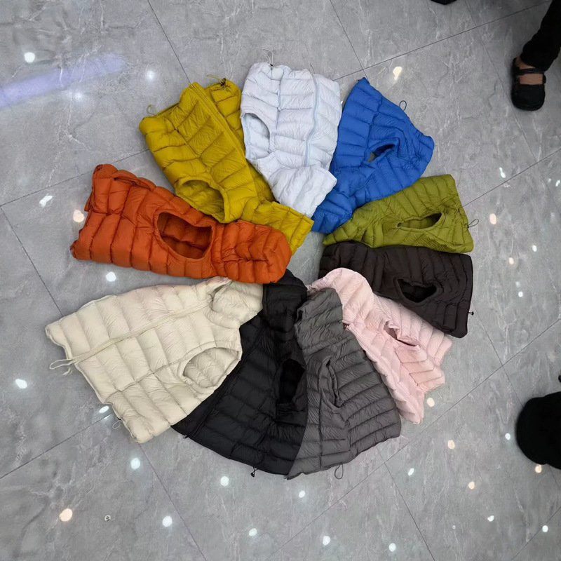 White duck down vest, women's short hooded outerwear, waistcoat, 2026 new autumn/winter collection White duck down vest, women's short hooded outerwear, waistcoat, 2026 new autumn/winter collection