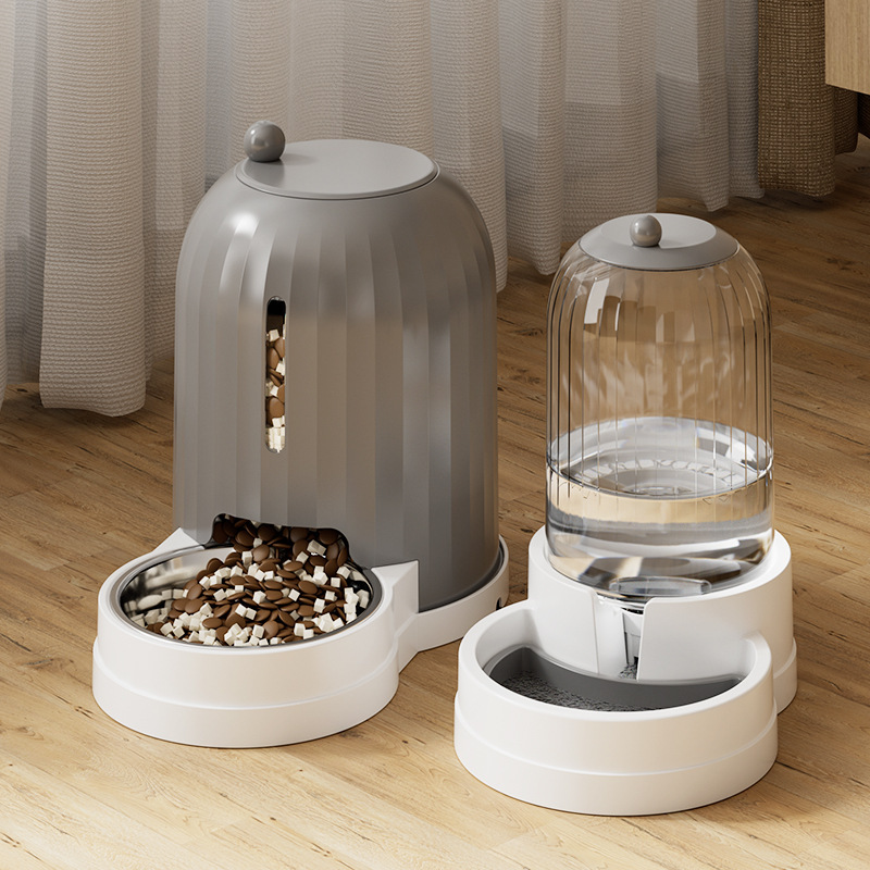 New cross-border pet automatic feeder without stuck grain split cat…