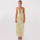 2025 Amazon Cross-border TEMU Many Wavy European and American Summer Long Beach Sling dress