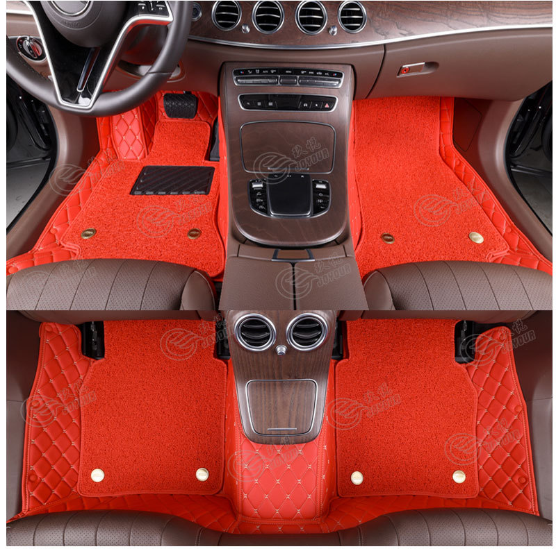 Cross-Border Double-Layer Silk Loop Full-Coverage Leather Floor Mats, Car Floor Mats Direct from the Source Factory, Dropshipping Available