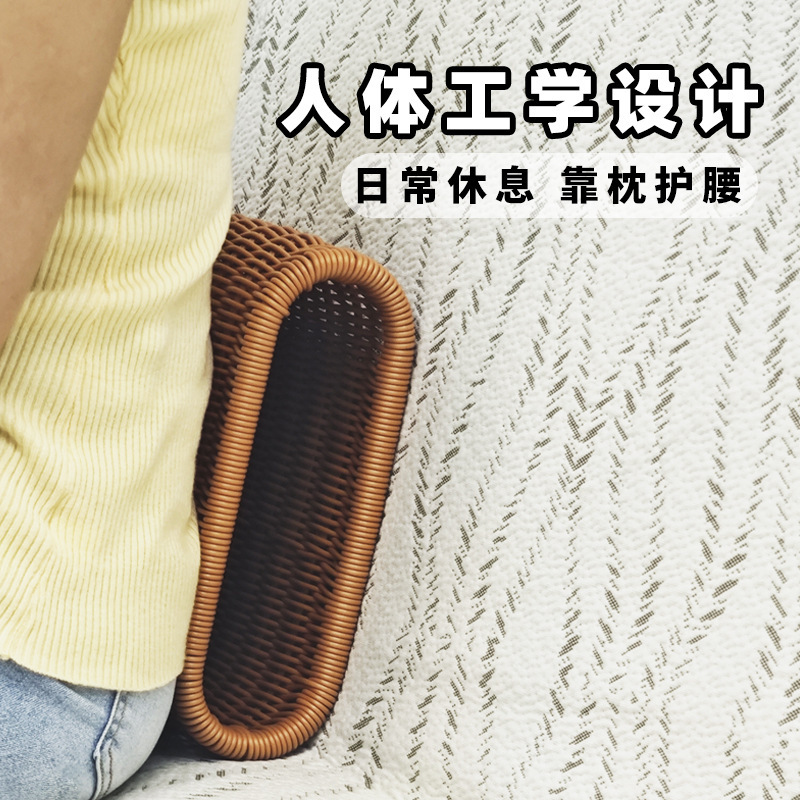 仿藤枕护夏凉颈椎镂空藤编枕头手工编织水洗偏硬夏凉枕|undefined