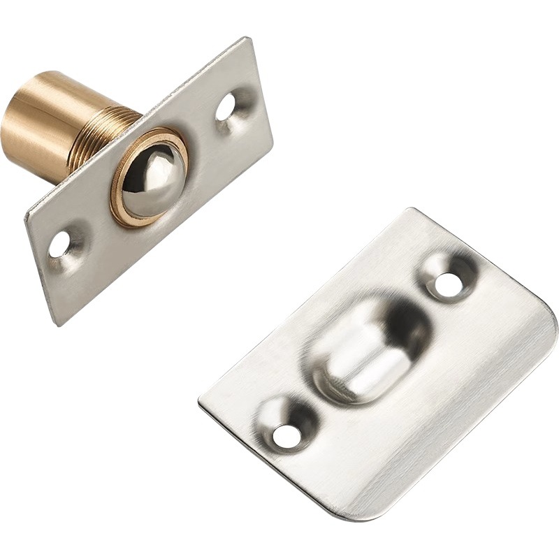 KTV cobre puerta táctil grano interior puerta de madera puerta hebilla superior cordón invisible puerta hebilla tipo tarjeta puerta de madera primavera toque grano de bloqueo