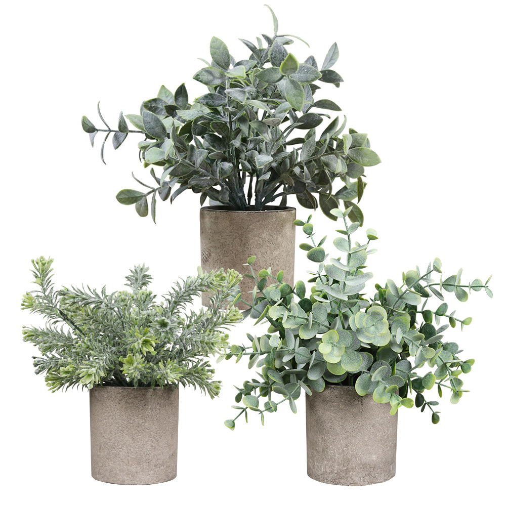 240 tipos de combinaciones de bonsáis de pulpa cilíndrica de plantas verdes artificiales, adornos pequeños de escritorio transfronterizos, macetas de plantas artificiales. image 6