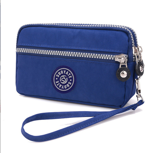 Trendy 2024 New Handbag for Women Triple Zipper Mini Nylon Fabric Coin Phone Bag Wallet