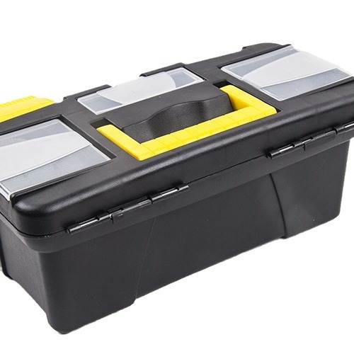 Caja de herramientas de plástico de dos capas de 10 pulgadas mini multifuncional Accesorios para maquinaria agrícola Caja de Herramientas accesorios (48/pieza)