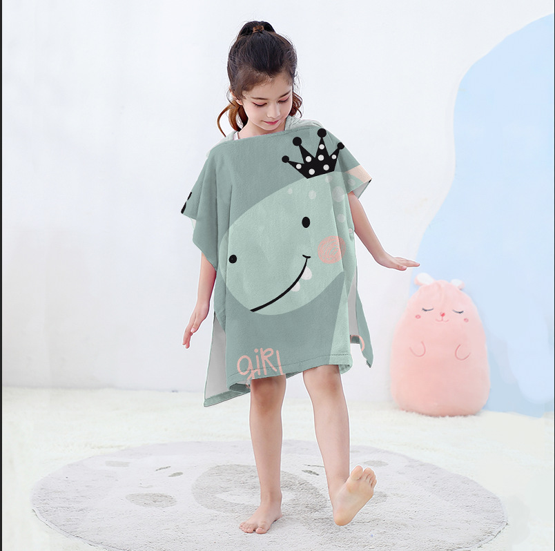 Toallas de baño con capucha transfronterizas para niños, capa, baño de bebé, secador rápido, albornoz, capa grande, capa de toalla de baño