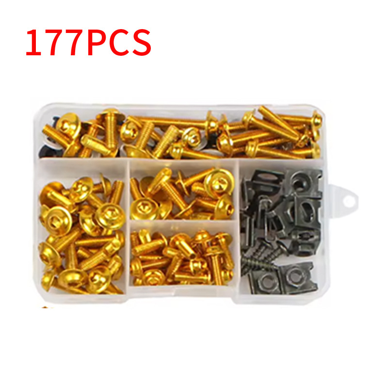 Juego de Tornillos para Carenado de Motocicleta 155pcs 177pcs 195pcs de Aluminio