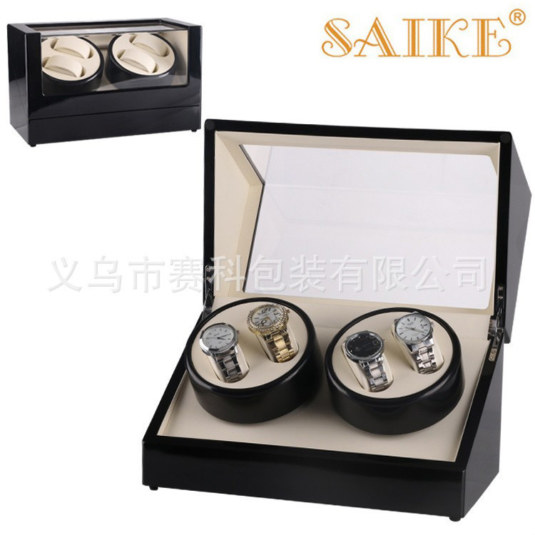 现货批发烤漆4表位电动摇表器机械手表自动上链转表器上弦马达盒