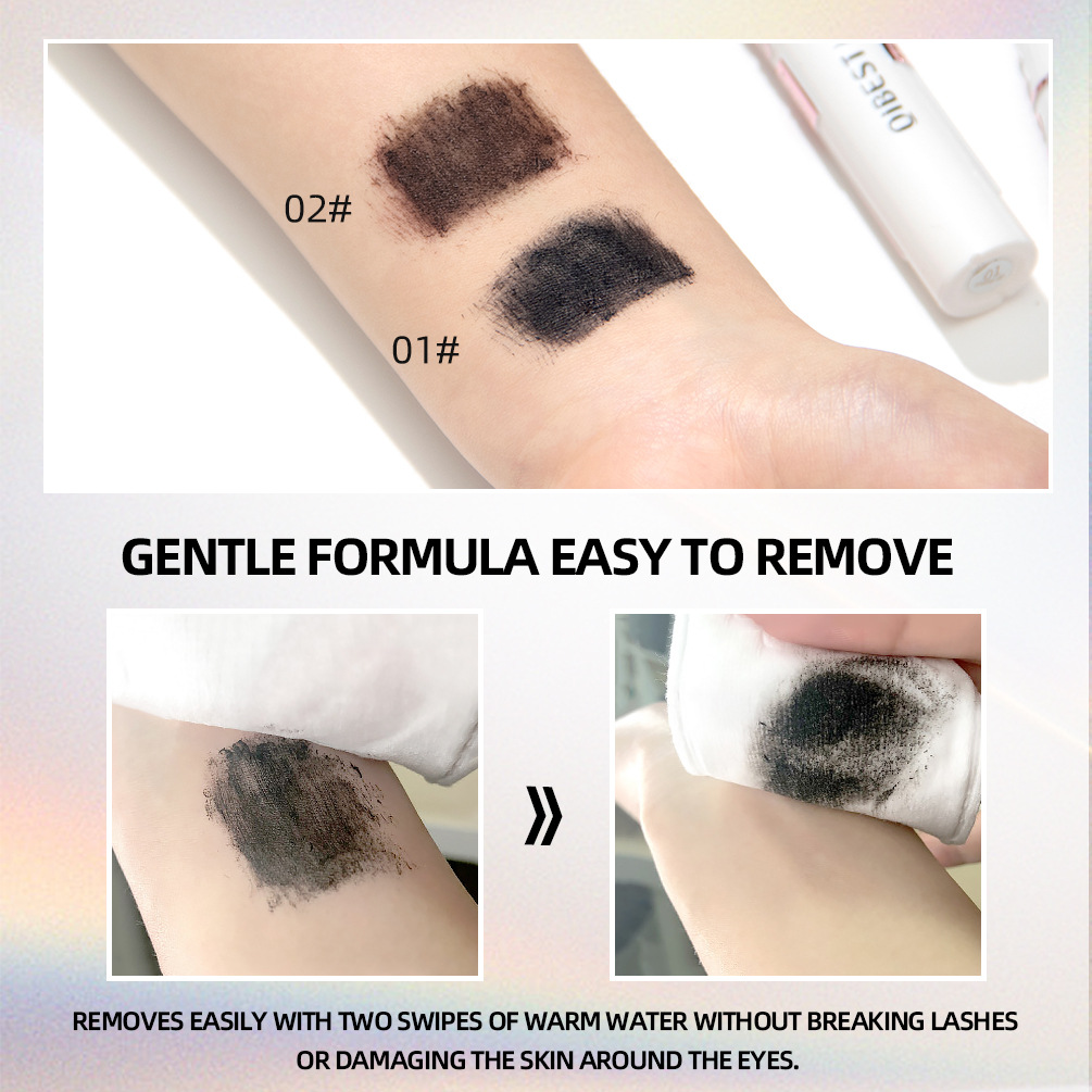 carina QIBEST waterproof, sweat proof, non smudging, slim, thick, curling and stretching double effect eye black_voghion.com