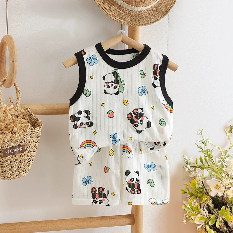 Summer children's T-shirt, shorts, cotton set for men and women girl's for boys, children's clothing, wholesale