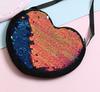 Cartoon cute children's bag, one-shoulder bag, nail sequins heart shaped, wallet