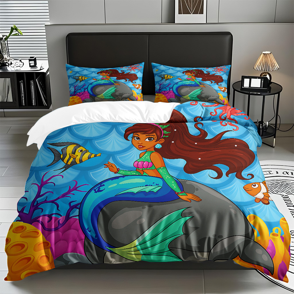 Textil doméstico transfronterizo para hacer sirena pequeña impresión digital kit fuente fábrica TEMU / JIT