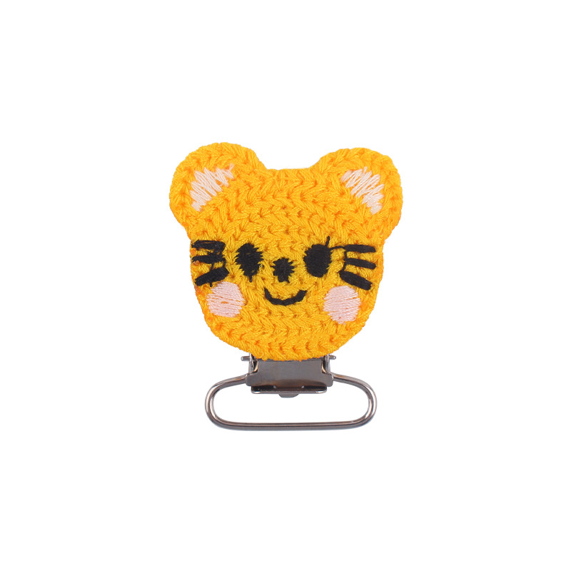 Bebé suministros nuevo ganchillo DIY animal Panda chupete clip bebé conejo clip pezón anti-gota cadena Accesorios