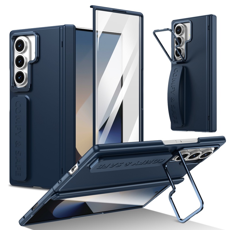 Samsung Z fold7 携帯電話ケース、磁気ヒンジシェル、フィルム一体型ブラケット、リストバンド、fold6/5/4 保護カバーに適しています。|undefined